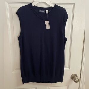 Children’s PLACE Navy Sleeveless Sweater Vest, youth XXL